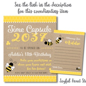 Bee Day Invitation, Bee Photo Birthday Invitation Girl, First Bee Birthday, 1st Bee Day Photo, Fun To Be One, First Birthday Invitation Girl image 5