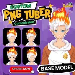 Custom PNGTuber Avatar | GIF Tuber | Png Tuber Model | Pngtuber Design | VTuber Avatar for Streaming On Twitch, YouTube, Discord