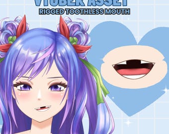 Recurso de boca sem dentes para VTuber | Complemento de boca para Live2D VTube Studio (Download instantâneo)