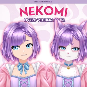 FLASH SALE - Customizable Live2D VTuber Model Fully Rigged Premade | Human Furry Cat Transformation Avatar VTube Studio