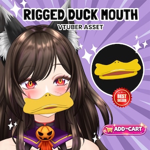 Live2D Rigged Duck Mouth VTuber Asset | Funny Expression