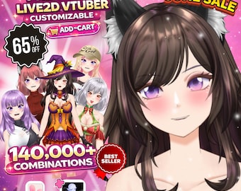 Customizable Live2D Rigged Vtuber Model Starla, Full Body Rigging, vBridger Ready, Vtuber Anime