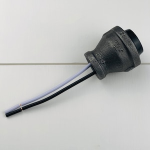 Industrial Iron Pipe Steampunk Lamp Socket Fits 1/2, 3/4 & 1 Pipe 14 Gauge Wire Copper Socket Screw image 4