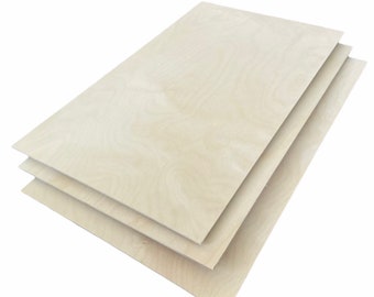 3mm (1/8") Premium Baltic Birch Plywood Sheets Ideal for Crafts, Lasers, Burning, CNC, Scroll Saws