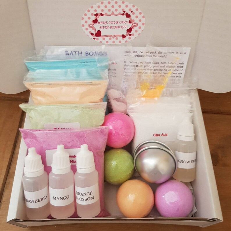 Amazing Foaming Floating Bath Bomb Kit Make Your Own Bath Etsy UK