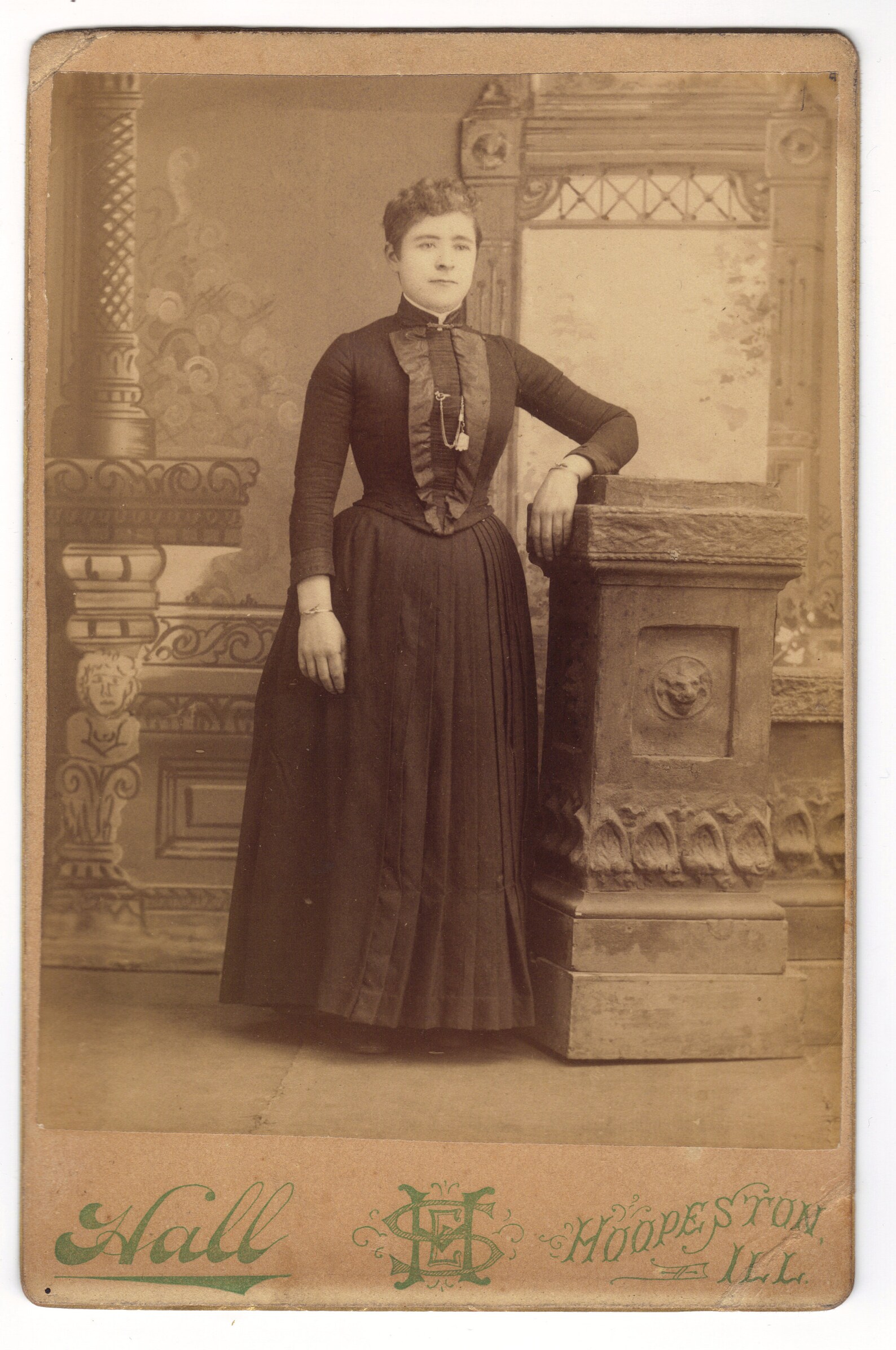 Nicely Dressed Lady Hall Hoopeston ILL Card Antique Etsy