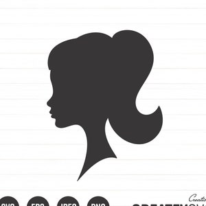 Woman Girl Head SVG Cut File for Cricut, Girl Cut File, Head Woman Silhouette Cutting File for Cricut Design Space, Woman Profile Clipart