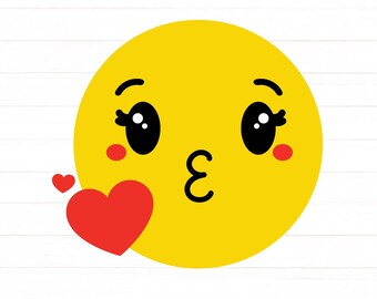 Download Free Emoji Kisses Svg Etsy SVG Cut Files