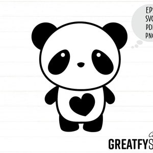 Panda Svg. Panda Design. Cuttable Panda. Png Panda. Print - Etsy