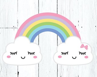 Download Rainbow Clouds Svg Etsy