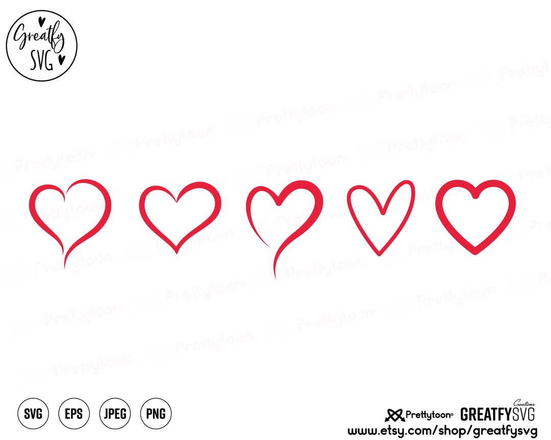 SVG Cut Files, Love Clipart Bundle, Hearts Svg, Valentine Cutting Files ...