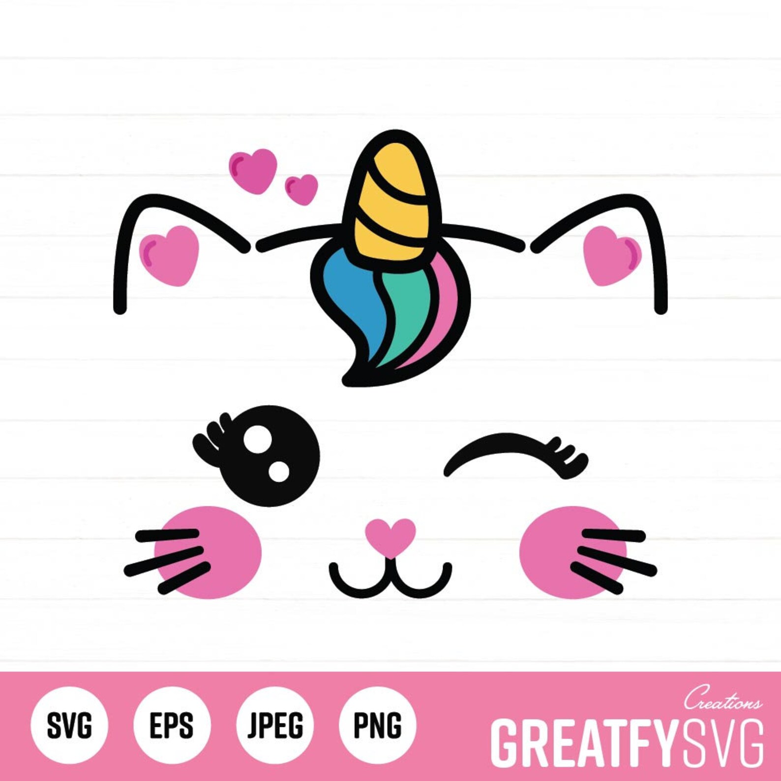 Caticorn svg unicorn svg png svg jpg eps psd digital