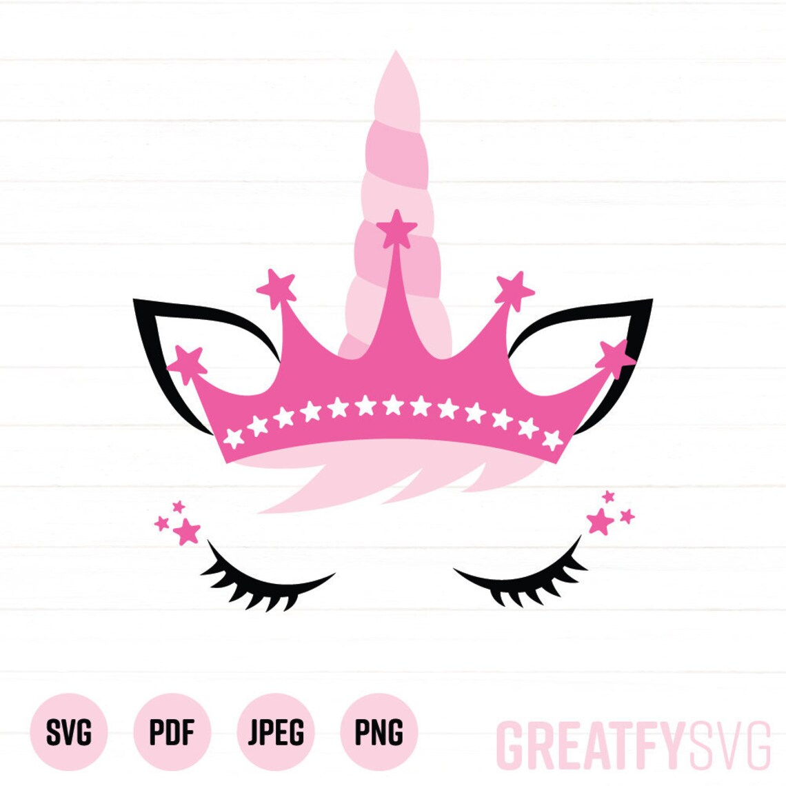 Unicorn Svg Unicorn Face SVG Unicorn Cut File Crown Svg | Etsy