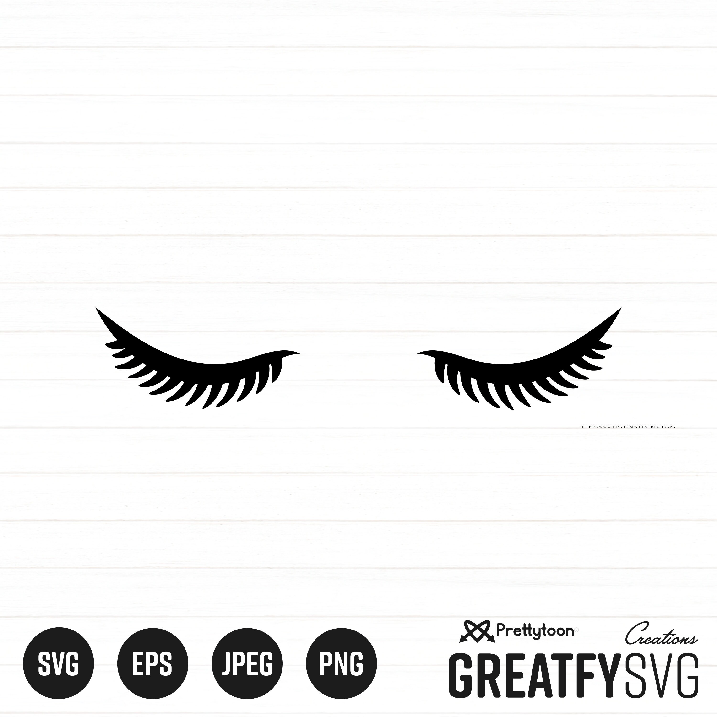 SVG Cut File for Cricut Eyelashes Clipart Instant Download for - Etsy