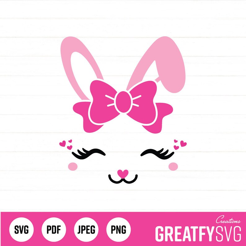 Cutting File Cute Svg File Bunny Face Cut File Cute Bunny Printable Png Rabbit Face Rabbit Svg Png Rabbit Easter Bunny Easter Clip Art Art Collectibles