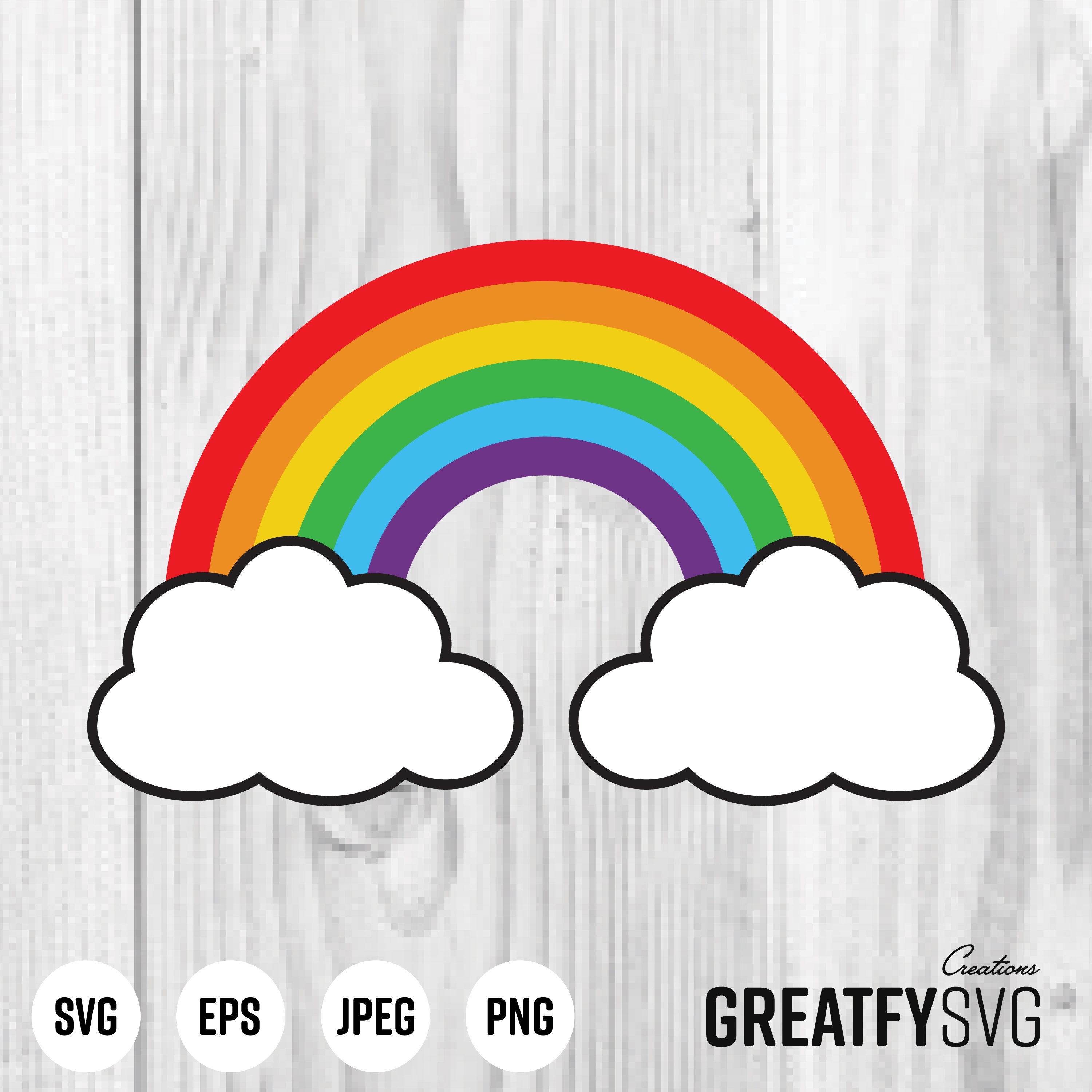 Rainbow Svg. Rainbow Cut File Svg Rainbow Cricut Print - Etsy Polska