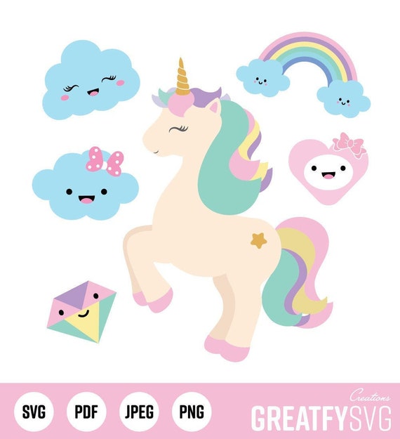 Download Unicorn Svg Unicorn Set Svg Cut File Unicorn Rainbow Etsy