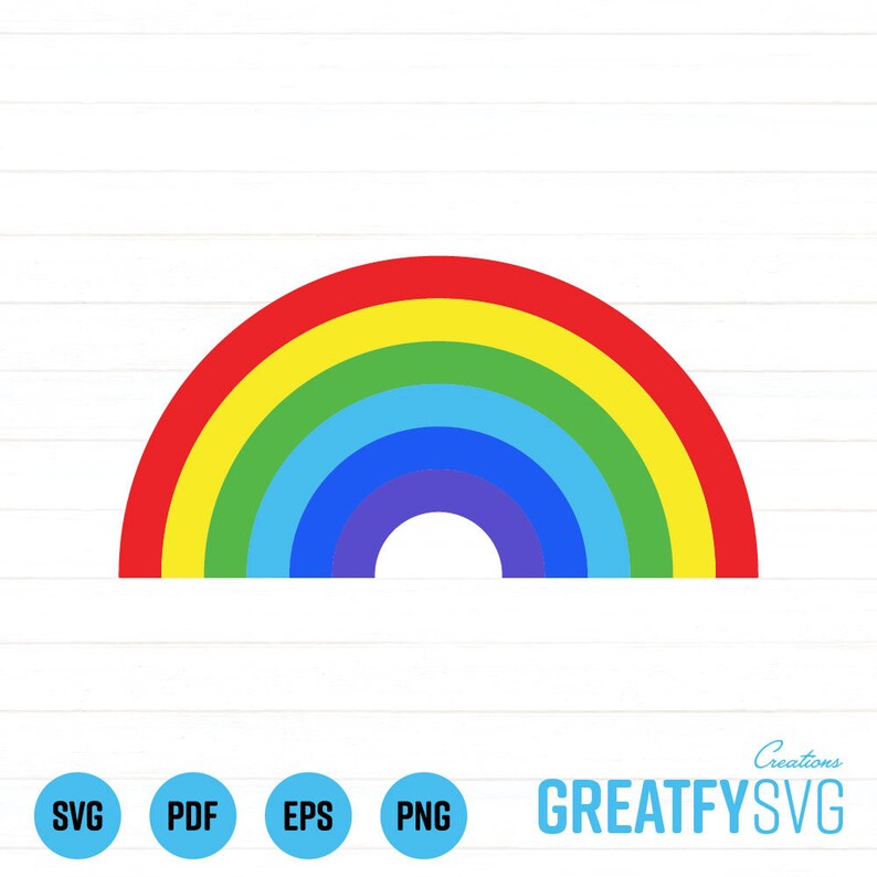 Rainbow Svg. Rainbow Cut File Svg Rainbow Cricut Print Etsy