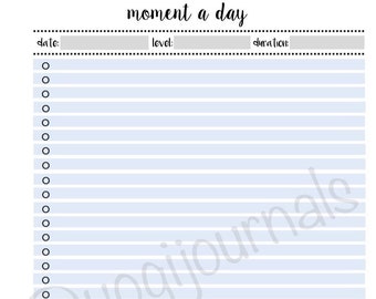 Moment A Day Log Journal Printable