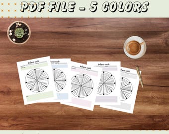 Rueda de equilibrio imprimible / Hoja de trabajo del círculo de la vida / Página de planificación / Rastreador de establecimiento de metas / PDF imprimible de autorreflexión / Descarga digital
