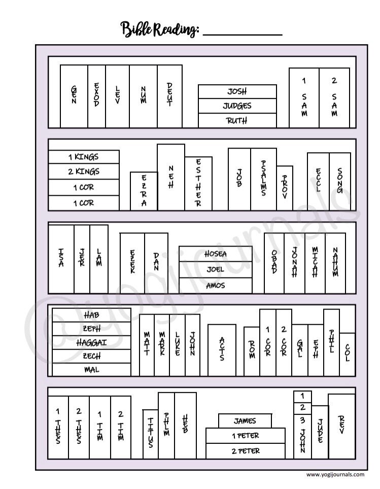 Bible Reading Log Printable - Etsy