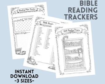 Registro di lettura biblica in stile cottagecore, tracker stampabile, materiale stampabile per lo studio biblico, tracker di lettura, diario di preghiera, download digitale
