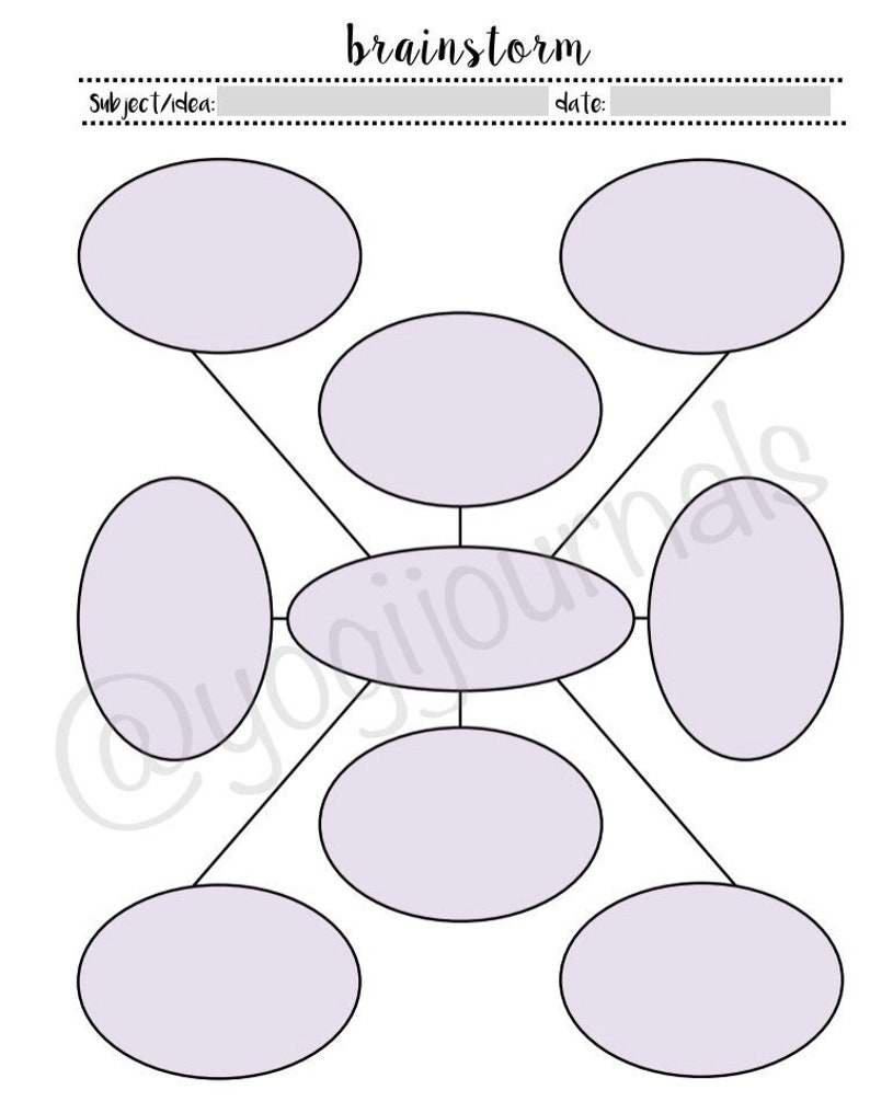 Brainstorm / Mind Map Printable - Etsy