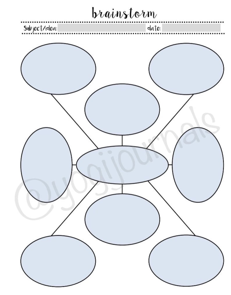 Brainstorm / Mind Map Printable - Etsy