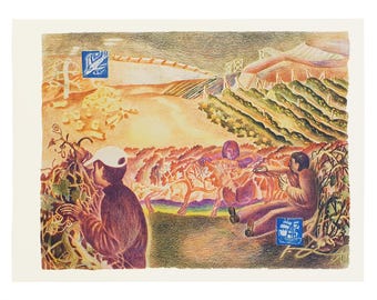 Stampa artistica Riso A2 di Marina Sulima