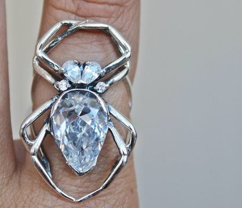 Large Sterling silver Ring Large silver spider ring Spider Etsy