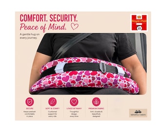 XL Abdominal Surgery Recovery Pillow: Handmade Cotton Canvas Seatbelt Cushion