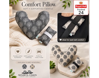 Mastectomy Pillow & Seatbelt Cushion Set: Post-Surgery Comfort Gift