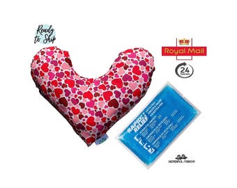 Post Surgery Comfort Pillow Set: Mastectomy, Lumpectomy Heart Pillow with Hot/Cold Pack