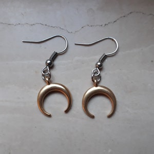 Orecchini a lunula satinati