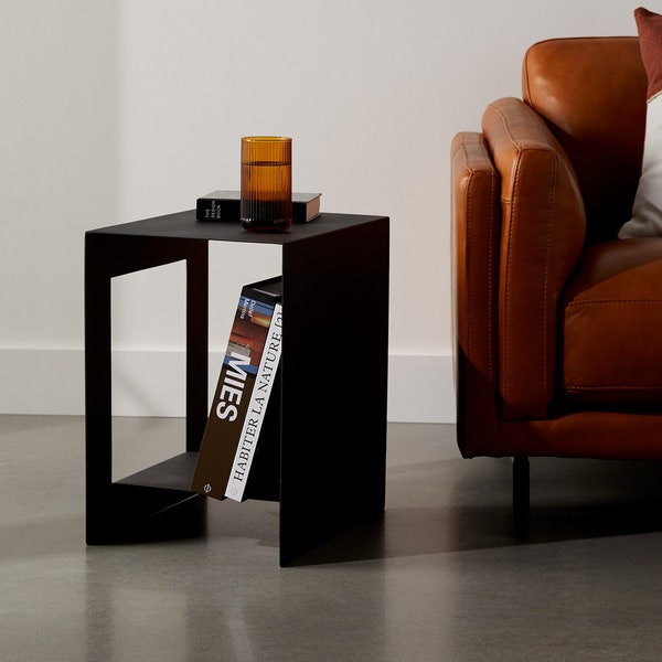 Minimalist Powdercoated Steel side table, coffee table, end table, bed side table