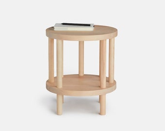 Minimalist birch bench, modern side table, cofee table, bed side table