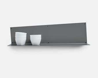 Modular Wall Shelve, Minimalist Steel Shelve, Office Shelve, Grey Shelve