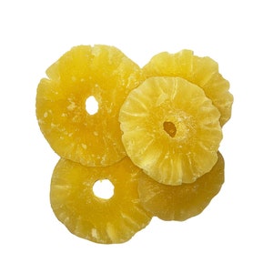 Tranches d'ananas séchées | 4 oz à 5 lb | 100 % pur naturel fabriqué à la main