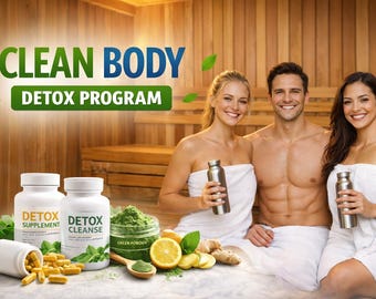 10 Days Detox Kit Whole Body Purification Program Eliminate Chemical And Drug Residual Include (Capsules, Electrolytes, Teas, Olive Oil)