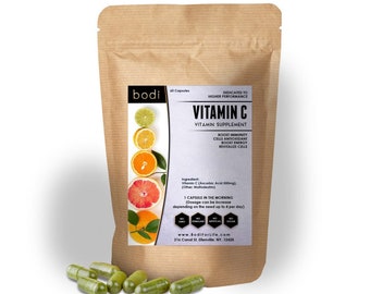 Vitamin C 500mg Capsule | 60 Capsules | 100% Pure Natural Hand Crafted