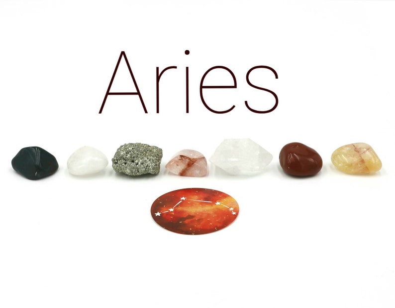 ARIES Zodiac Crystals Best Quality Astrology Healing Stones Etsy