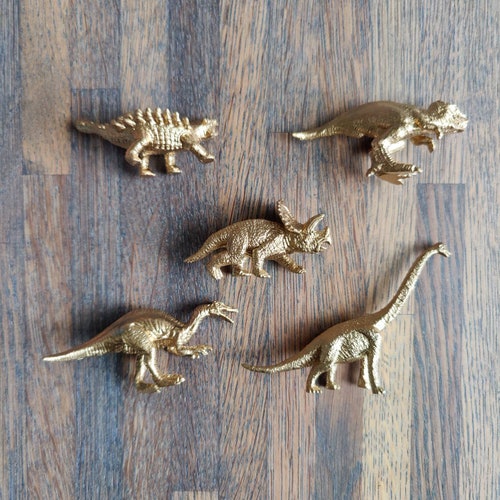 Dinosaur Drawer Knob Set of 5 two Types Etsy
