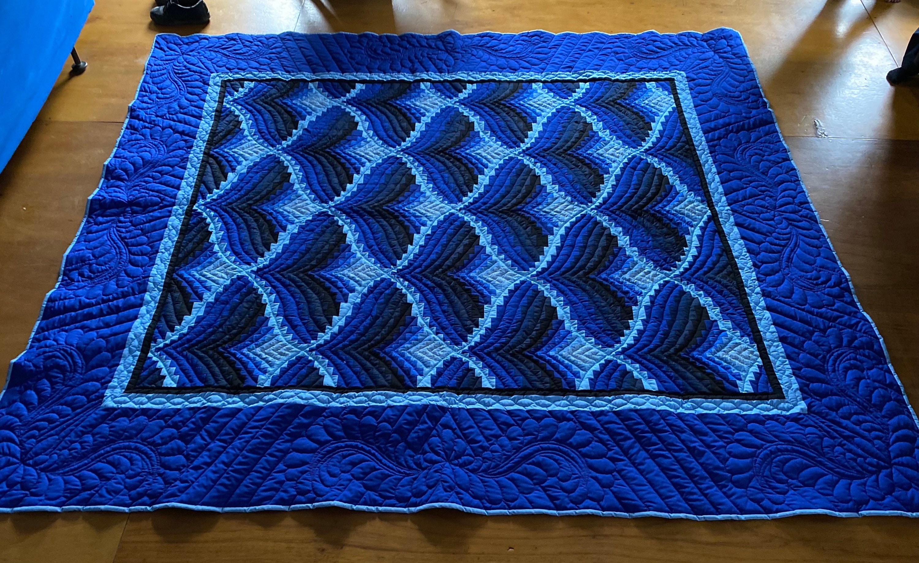 Amish Quilt Authentic Handmade beautiful Winter Whisper Etsy