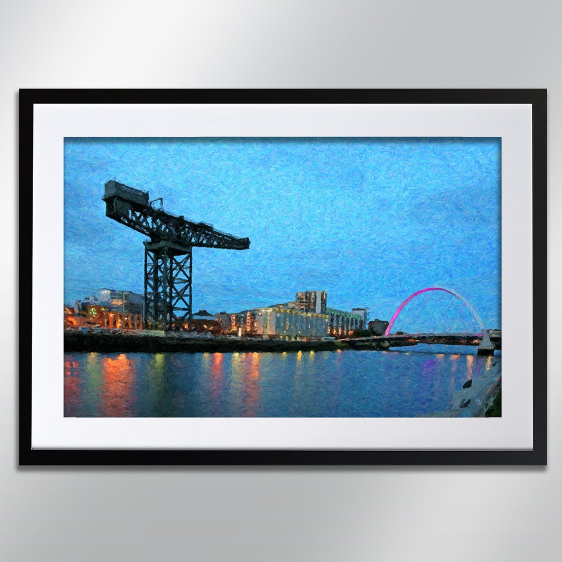 Glasgow Clyde Signed Print. Available Framed or Unframed in a Etsy UK