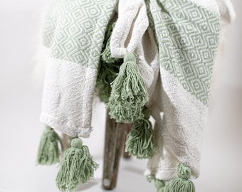 Dark sage green throw blanket hotsell