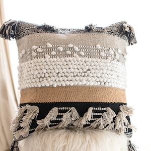 Bohemian Pillow Cover woven Pillow Cover textured Throw Pillow