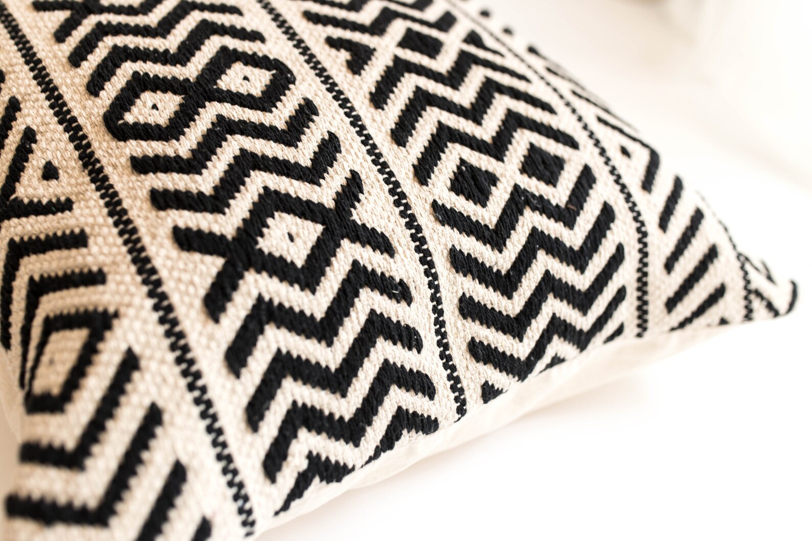 Geometric Pillow Cover handwoven Pillow Cushion Bohemian Etsy