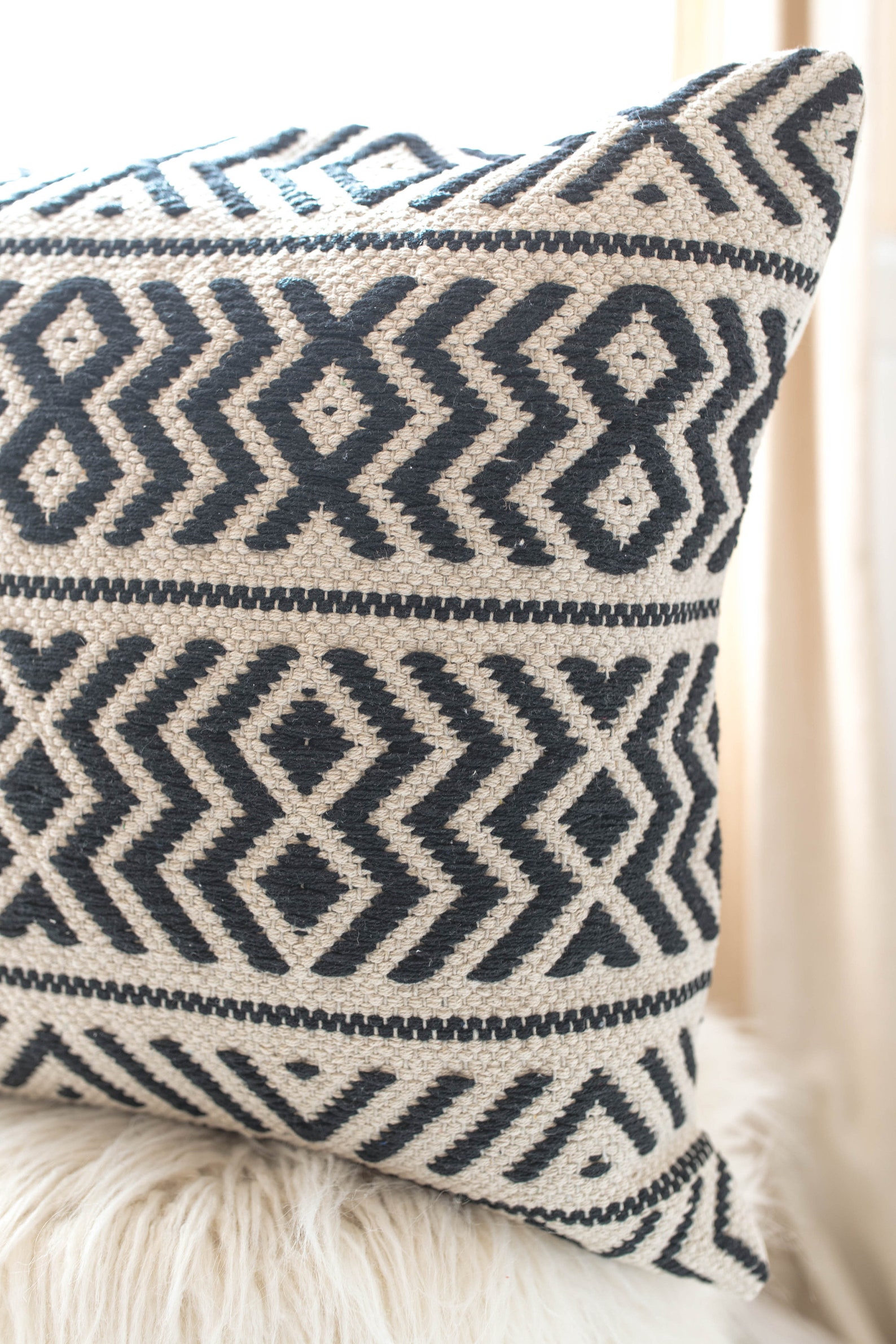 Geometric Pillow Cover handwoven Pillow Cushion Bohemian Etsy