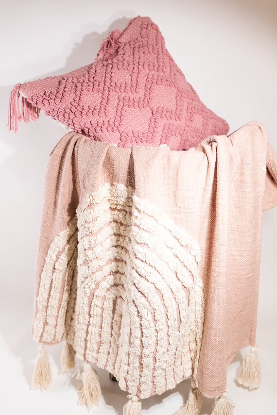Mauve pink throw blanket new arrivals