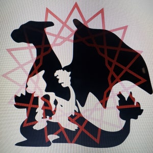 炎のドラゴンの進化 SVG PNG